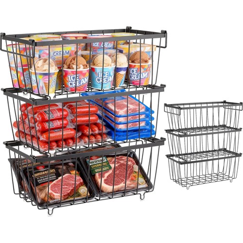 Stackable freezer baskets - stackable,